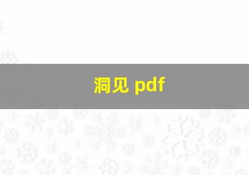 洞见 pdf